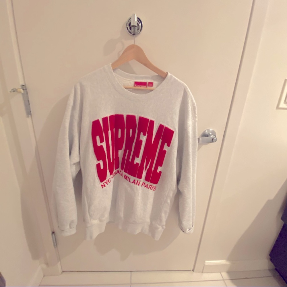 Supreme Cities Arc Crewneck XL ASH GREY